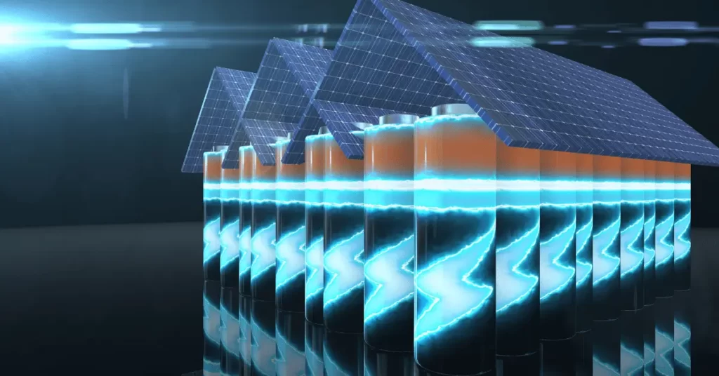 battery charge with solar panel graphics