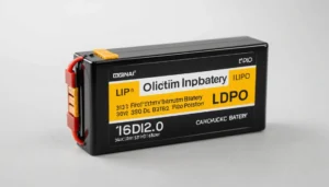 A high-performance LiPo battery on a white background