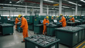 A high-tech recycling facility for lithium-ion batteries