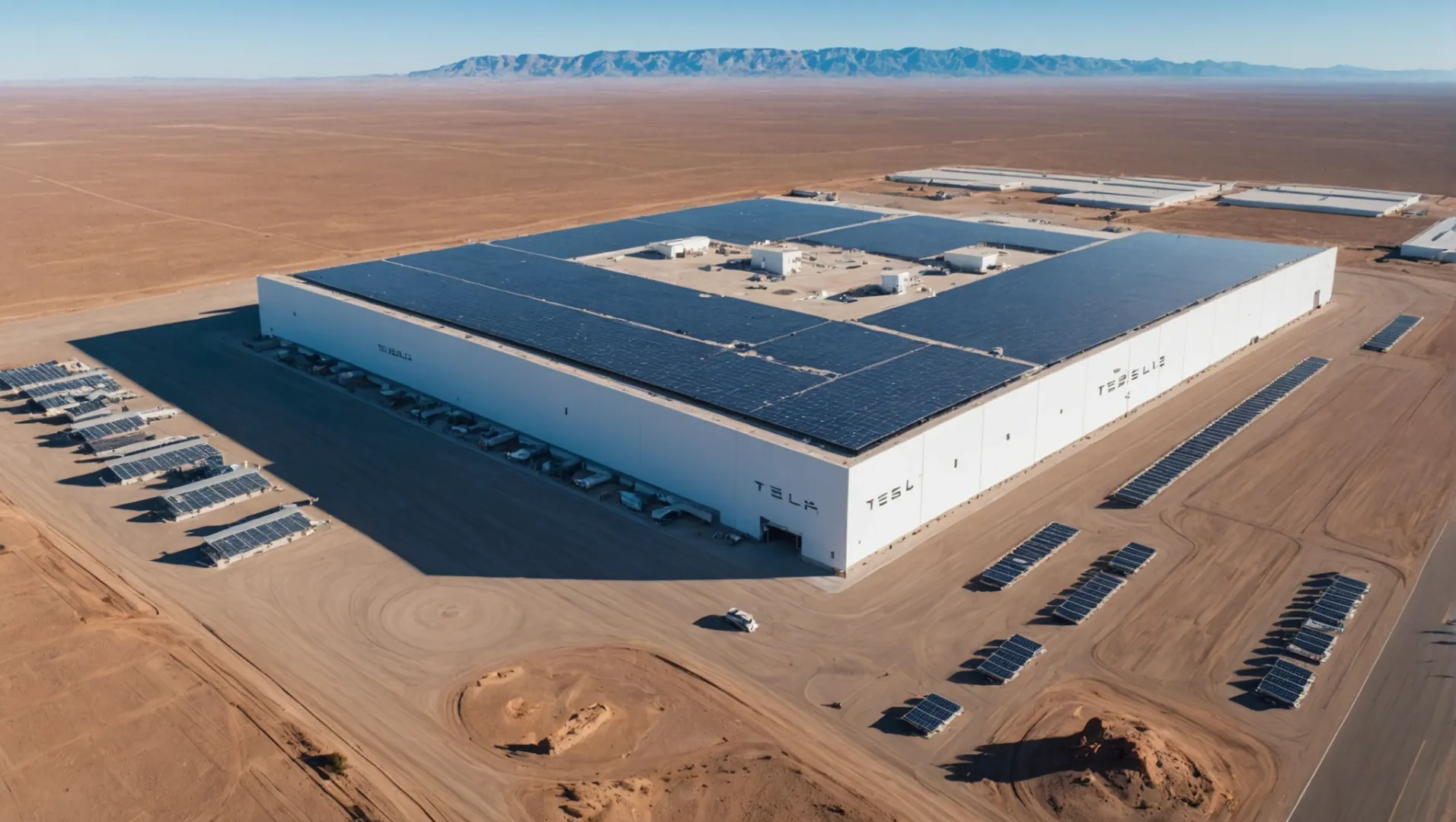 Tesla Gigafactory with advanced battery production