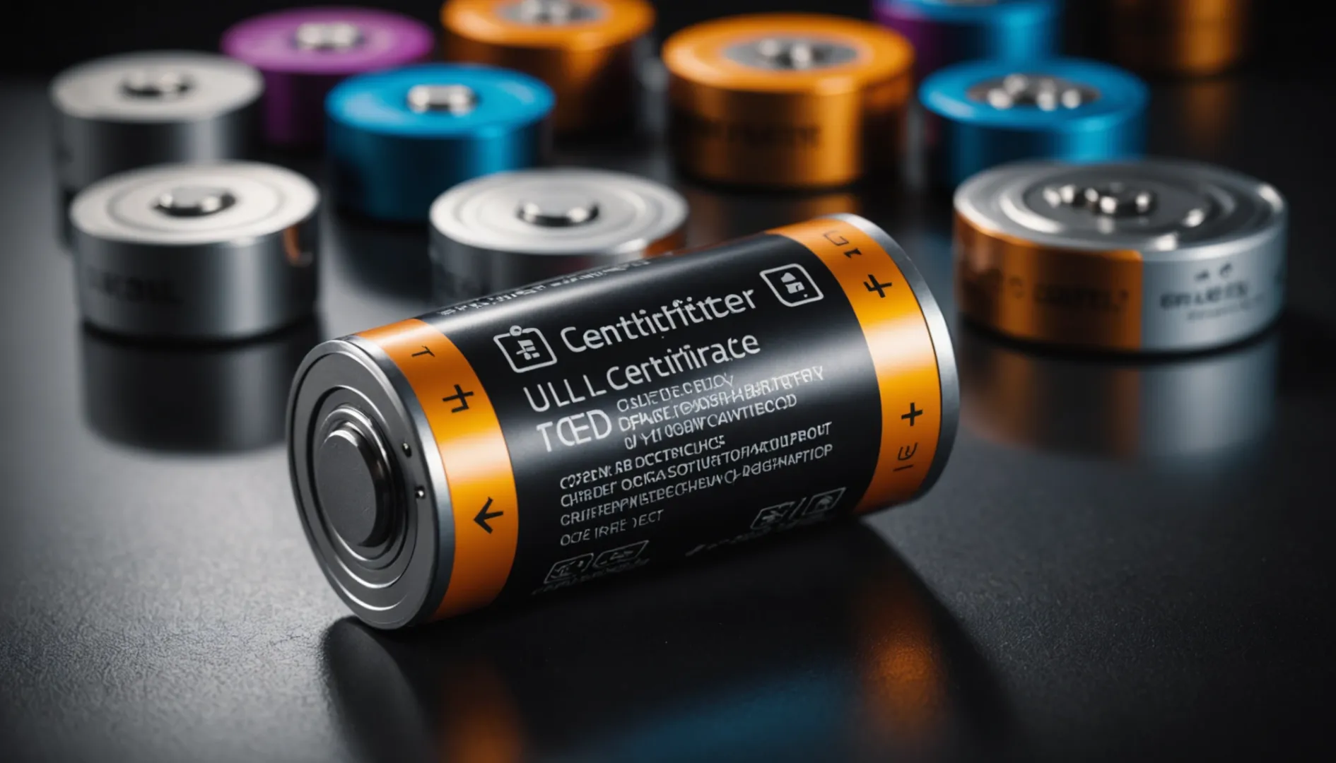 Lithium battery with safety certification logos