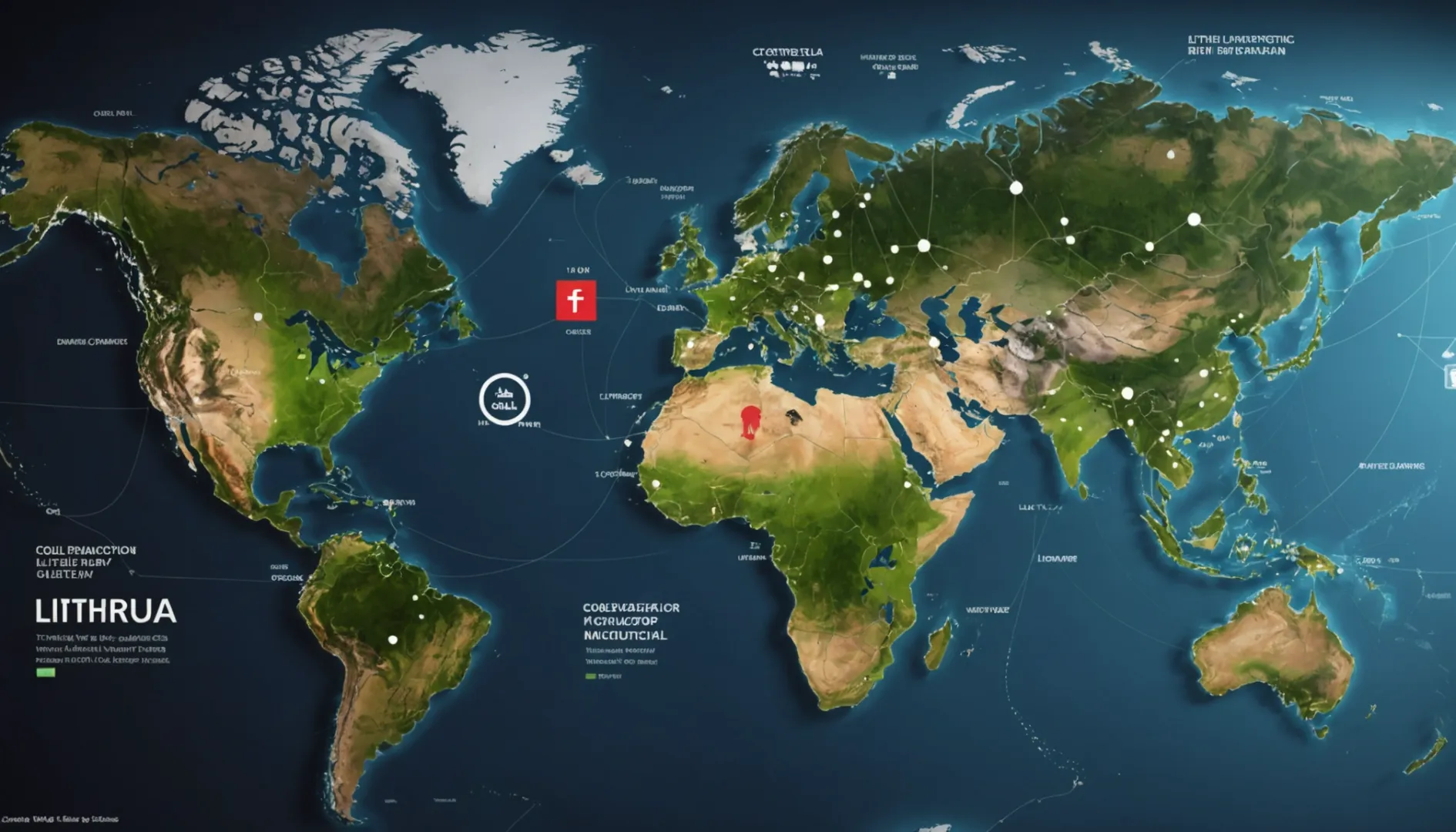 World map highlighting major lithium-ion battery manufacturing hubs with company icons.