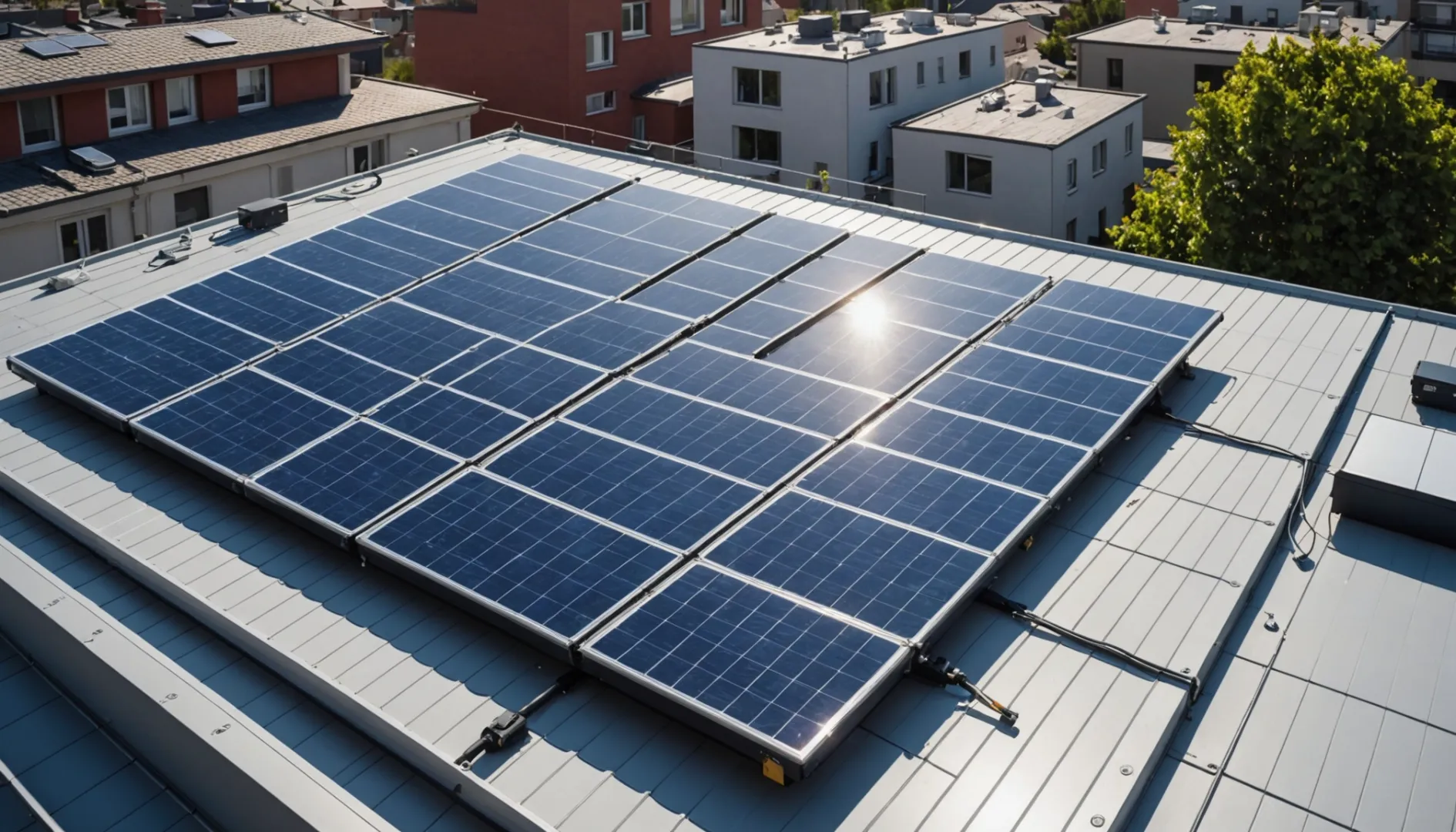 Rooftop solar energy system with transparent lithium-ion batteries