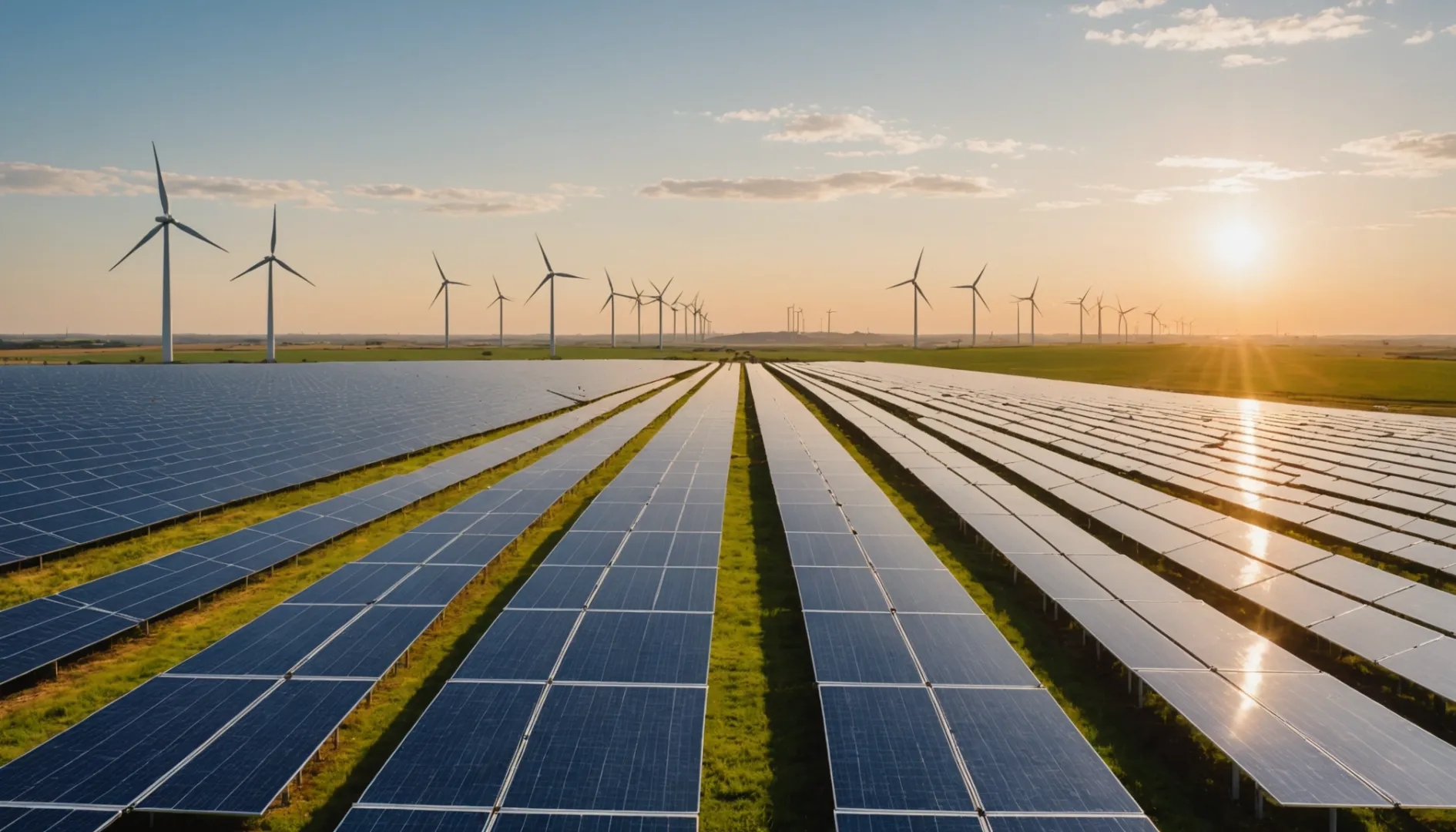 Tata Power solar farm with wind turbines